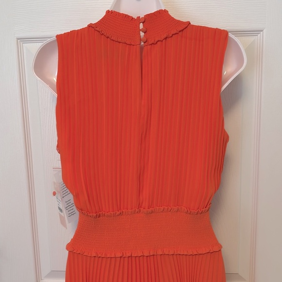 Nanette Lepore Coral Pleated Dress Size 8 - Picture 6 of 6